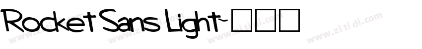 Rocket Sans Light字体转换